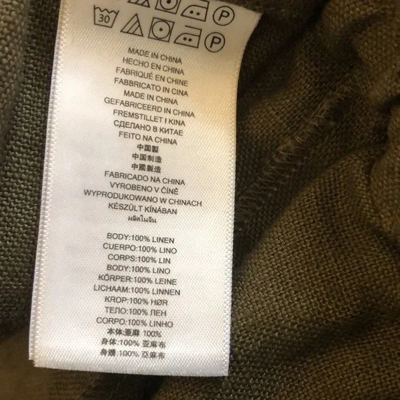 Michael Kors olive green 100% linen utility style shorts Sz 10 😍 - Picture 3 of 10